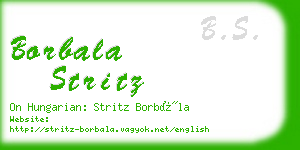 borbala stritz business card